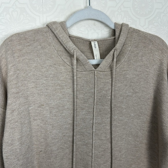 Nap Heverly Ann Set Matching Loungewear Wool Blend Tan Cream Neutrals Wide Leg - Picture 6 of 16